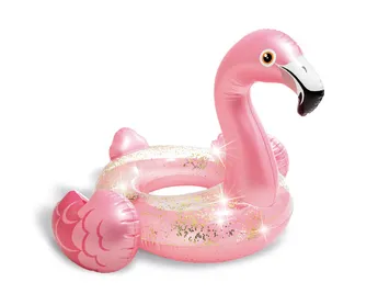 BOUEE GONFLABLE FLAMANT ROSE GLITTER