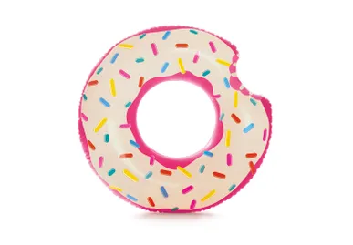 BOUEE GONFLABLE DONUT 107cm ROSE ET BLANCHE INTEX